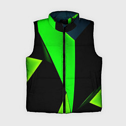 Женский жилет Green tiles, цвет: 3D-черный