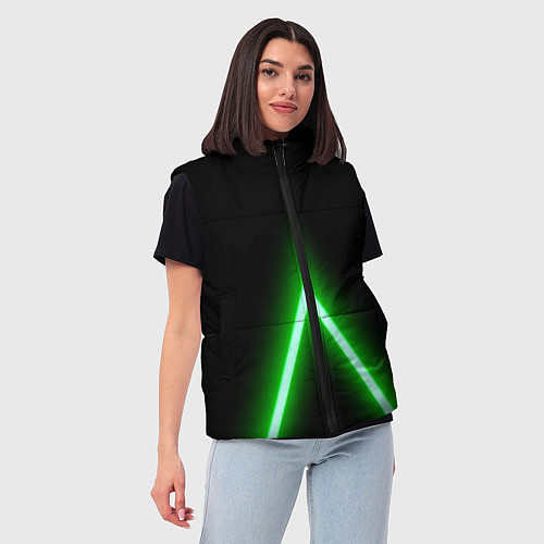 Женский жилет Color neon green / 3D-Черный – фото 3
