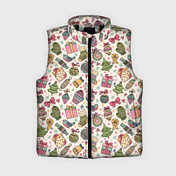 Женский жилет Новогодний паттерн