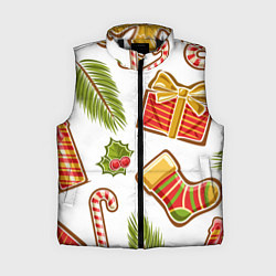 Женский жилет Рождественский вайб, цвет: 3D-черный