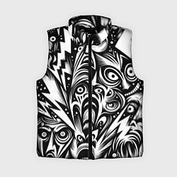 Женский жилет Lightnings and faces - ai art fantasy, цвет: 3D-черный