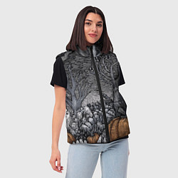 Женский жилет Осенние шалости духов, цвет: 3D-черный — фото 2