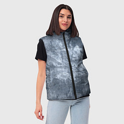 Женский жилет Абстракция - gray-blue, цвет: 3D-черный — фото 2