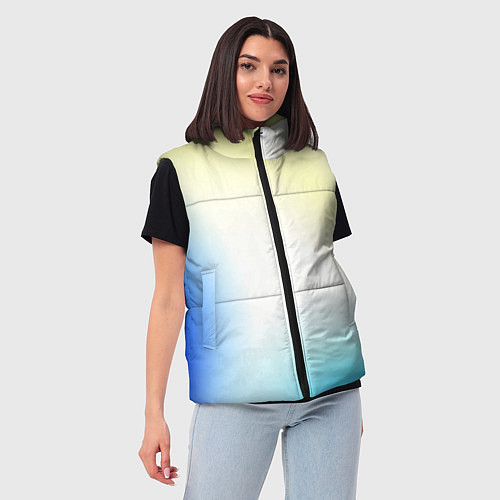Женский жилет Color yellow blue white / 3D-Черный – фото 3