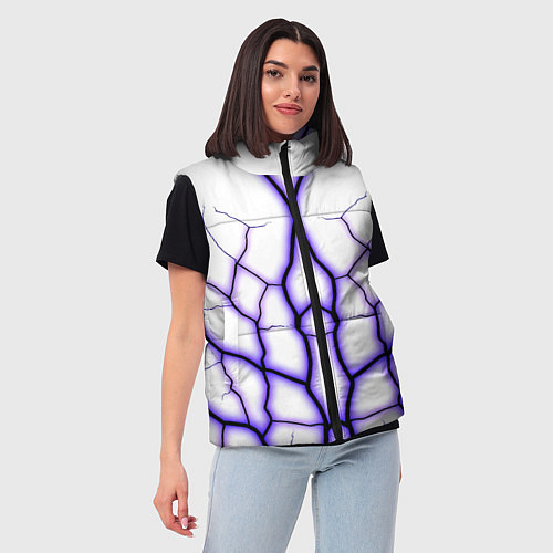 Женский жилет Color white purple / 3D-Черный – фото 3