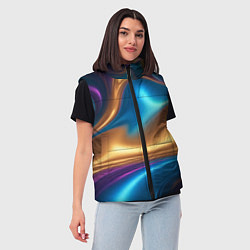 Женский жилет Сплавы разноцветные, цвет: 3D-черный — фото 2