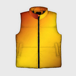 Женский жилет Color yellow red gradient, цвет: 3D-черный
