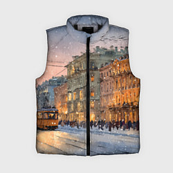Женский жилет Зимний Санкт-Петербург, цвет: 3D-черный