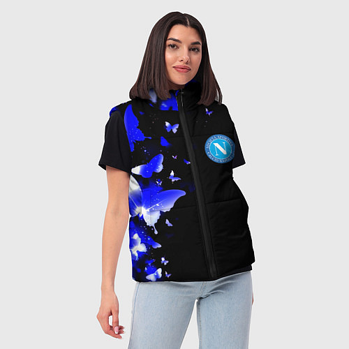 Женский жилет Наполи бабочки текстура / 3D-Черный – фото 3