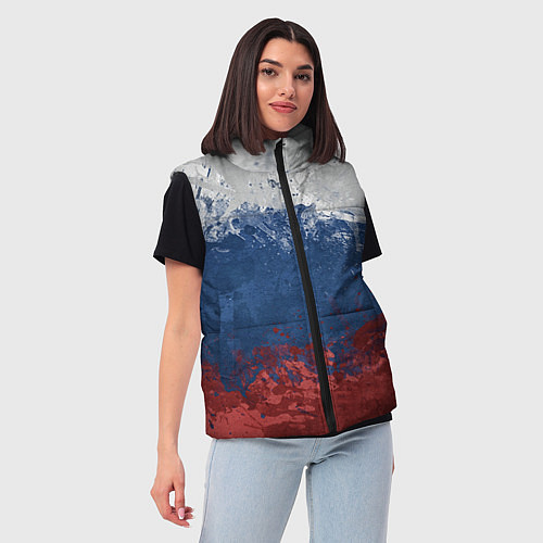 Женский жилет Флаг России / 3D-Черный – фото 3