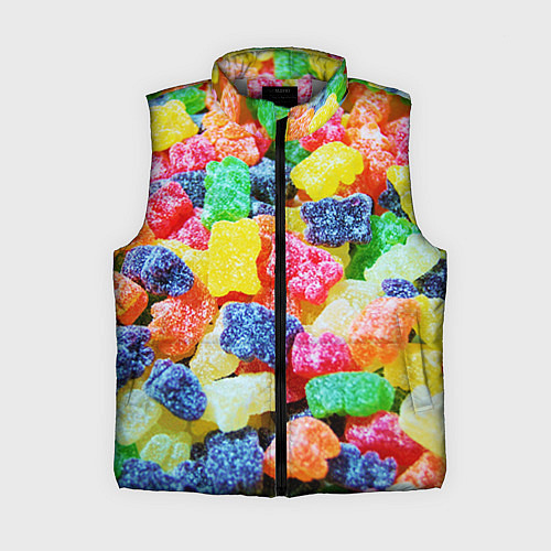Женский жилет Мармеладные мишки / 3D-Светло-серый – фото 1
