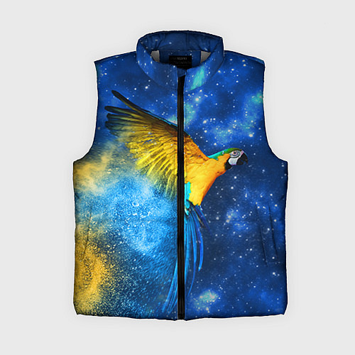 Женский жилет Космический попугай / 3D-Светло-серый – фото 1
