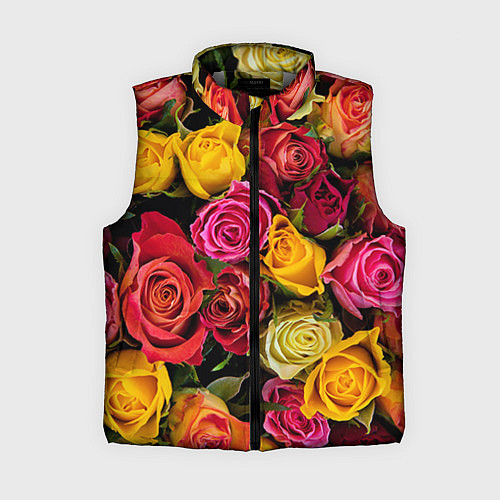 Женский жилет Ассорти из роз / 3D-Светло-серый – фото 1