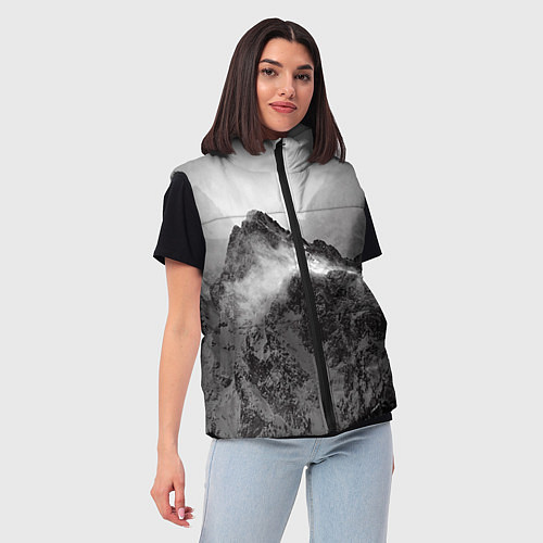 Женский жилет Горы / 3D-Красный – фото 3