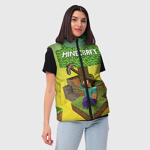 Женский жилет Minecraft Tree / 3D-Красный – фото 3