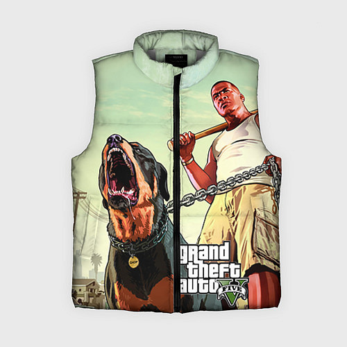 Женский жилет GTA 5: Franklin Clinton / 3D-Светло-серый – фото 1