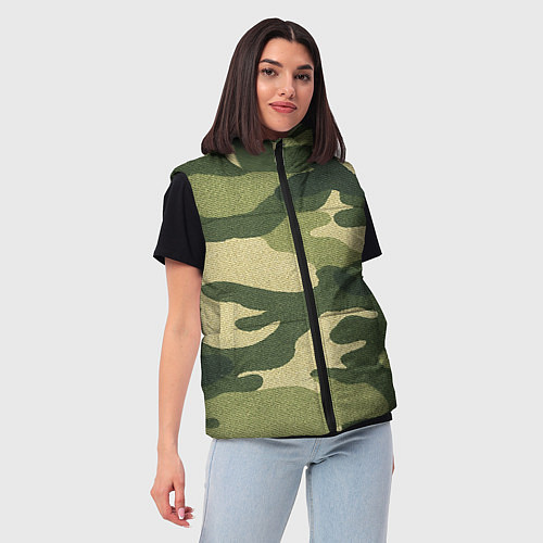 Женский жилет Хаки / 3D-Светло-серый – фото 3