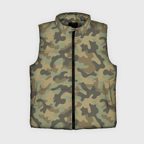 Женский жилет Камуфляж: хаки / 3D-Светло-серый – фото 1