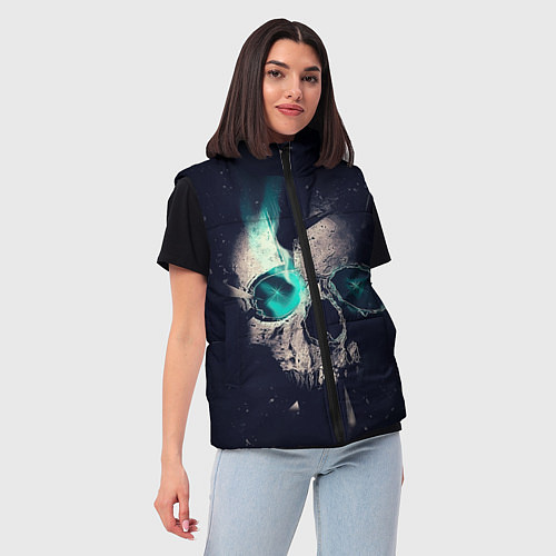 Женский жилет Skull eyes / 3D-Красный – фото 3