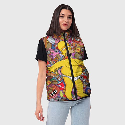 Женский жилет Рай Гомера / 3D-Красный – фото 3