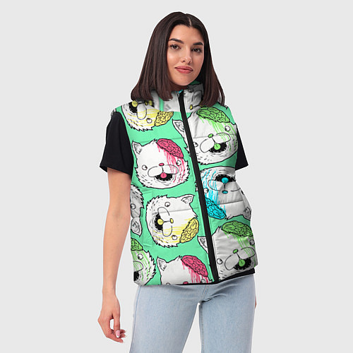 Женский жилет Drop Dead: Kitty Heads / 3D-Красный – фото 3
