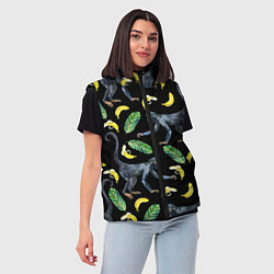 Женский жилет Обезьянки и бананы, цвет: 3D-красный — фото 2