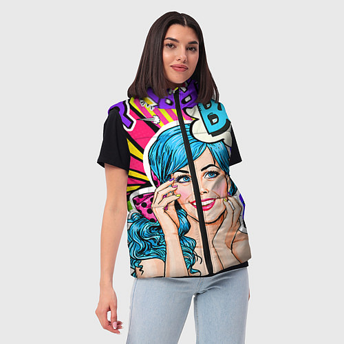 Женский жилет Pop art / 3D-Черный – фото 3