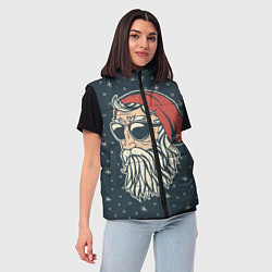 Женский жилет Санта хипстер, цвет: 3D-красный — фото 2