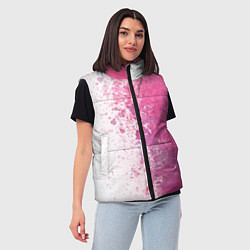Женский жилет Белый и розовый, цвет: 3D-светло-серый — фото 2