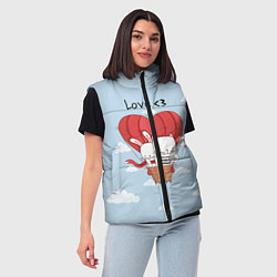 Женский жилет Влюбленные на шаре, цвет: 3D-красный — фото 2