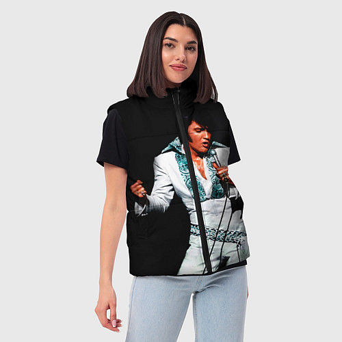 Женский жилет Элвис поет / 3D-Светло-серый – фото 3