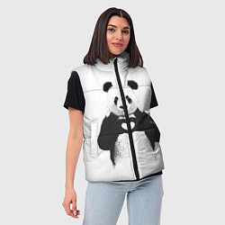 Женский жилет Panda Love, цвет: 3D-светло-серый — фото 2