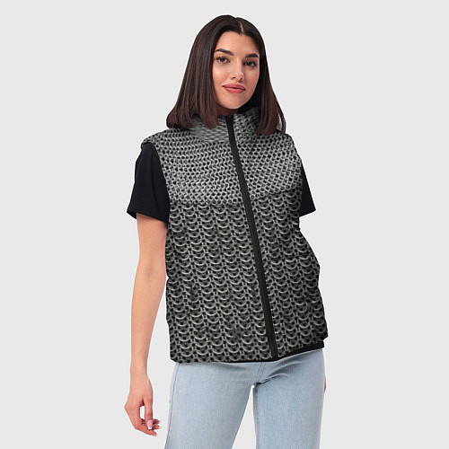 Женский жилет Кольчуга / 3D-Светло-серый – фото 3