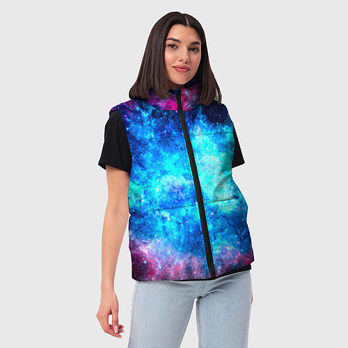 Женский жилет Голубая вселенная / 3D-Красный – фото 3