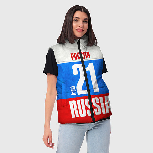 Женский жилет Russia: from 21 / 3D-Красный – фото 3