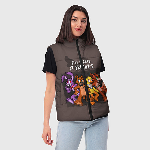 Женский жилет Five Nights At Freddy's / 3D-Красный – фото 3