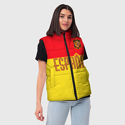 Женский жилет Сборная Испании: Евро 2016, цвет: 3D-красный — фото 2