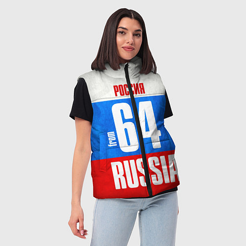 Женский жилет Russia: from 64 / 3D-Светло-серый – фото 3