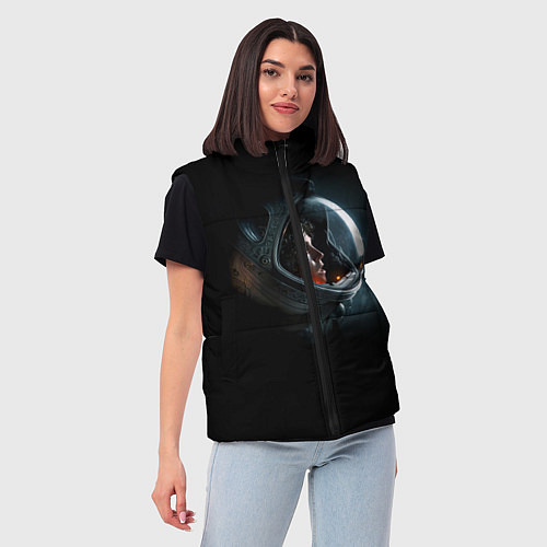Женский жилет Aliens Astronaut / 3D-Светло-серый – фото 3