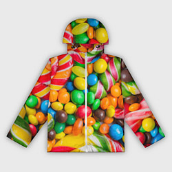 Ветровка с капюшоном женская Сладкие конфетки, цвет: 3D-белый