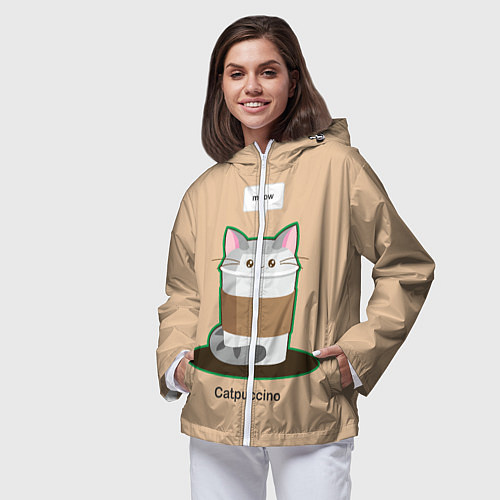 Женская ветровка Catpuccino / 3D-Белый – фото 3