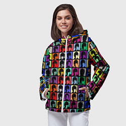 Ветровка с капюшоном женская The Beatles: pop-art, цвет: 3D-белый — фото 2