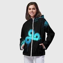 Ветровка с капюшоном женская Cloud 9: Black collection, цвет: 3D-белый — фото 2