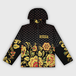 Ветровка с капюшоном женская Russia: black edition, цвет: 3D-черный
