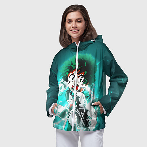 Женская ветровка Моя геройская академия / 3D-Белый – фото 3