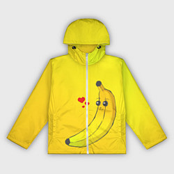 Ветровка с капюшоном женская Just Banana (Yellow), цвет: 3D-белый