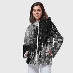 Ветровка с капюшоном женская GRAY&BLACK, цвет: 3D-белый — фото 2