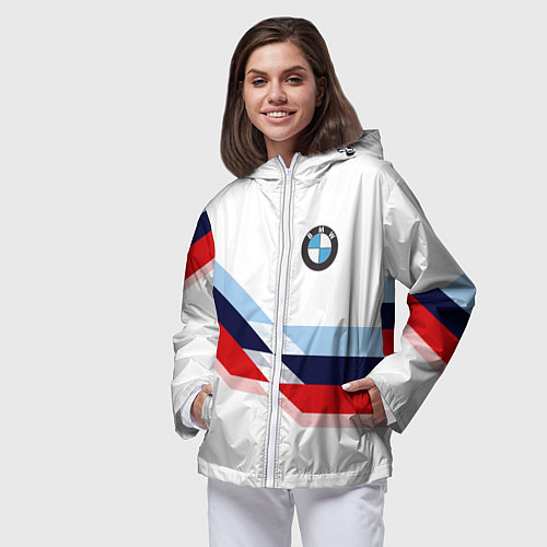 Женская ветровка BMW БМВ WHITE / 3D-Белый – фото 3