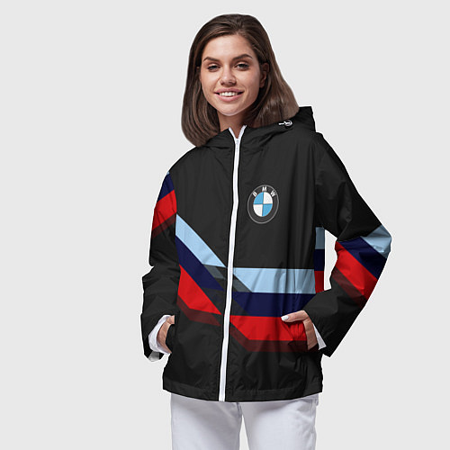 Женская ветровка Бмв Bmw Black / 3D-Белый – фото 3