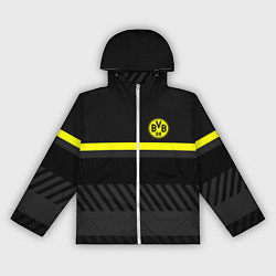 Ветровка с капюшоном женская FC Borussia 2018 Original #3, цвет: 3D-белый
